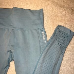 Blue gym shark leggings